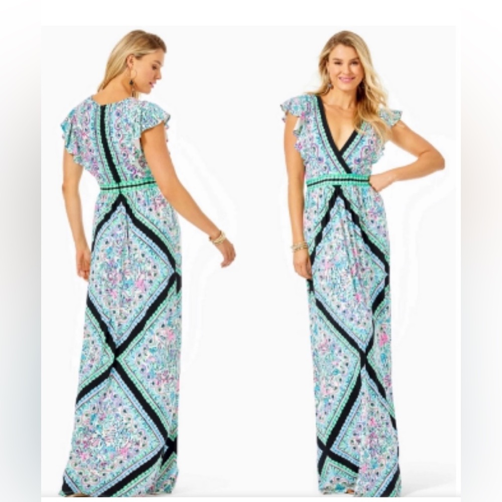 Lilly Pulitzer Roselle Maxi Dress in “Let’s get wild” Print